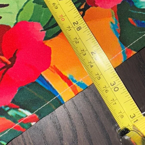 Men Hawaiian Shirt Parrots Toucan Palm Trees Short Sleeves Multicoloured size L - Picture 5 of 7